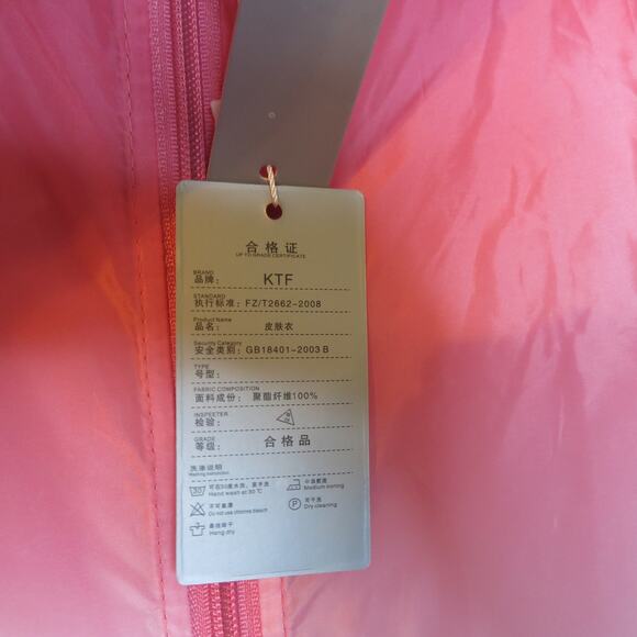 Rain Jacket Windbreaker *NWT* Pouch Lightweight Travel Size XL Women Ombre Pink - Picture 9 of 10